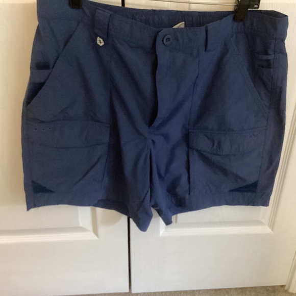 Men’s COLUMBIA PFG OMNI SHADE CARGO BLUE SHORTS SIZE LARGE - Picture 1 of 9